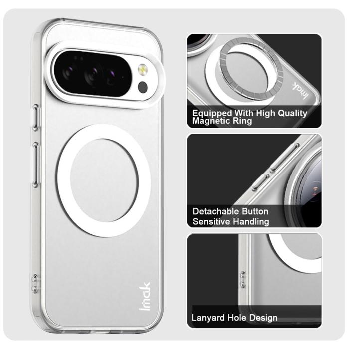 Bild 5, IMAK IMAK Google Pixel 10/10 Pro Skal MagSafe Anti Drop Vit