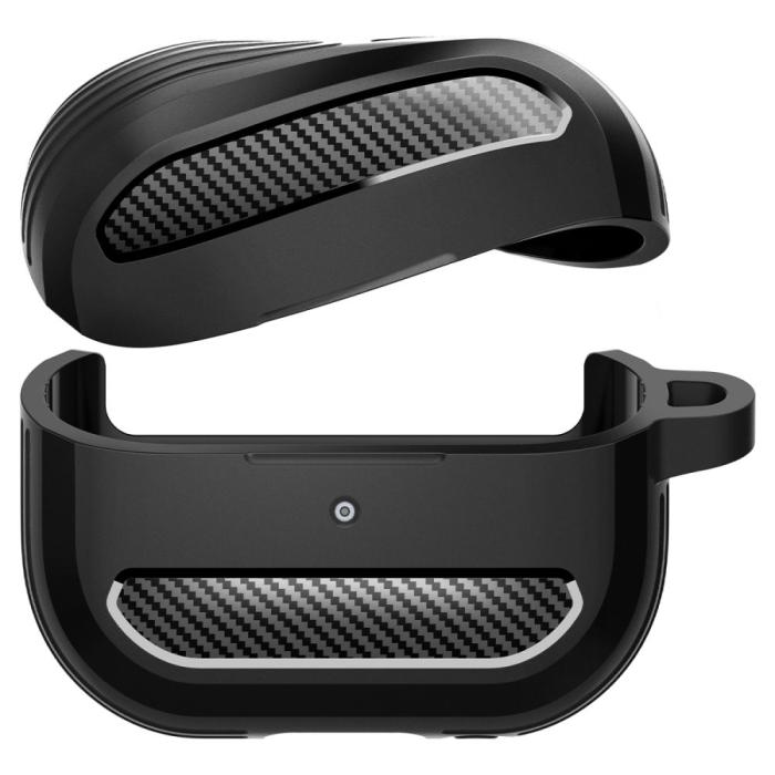 Bild 2, Spigen Spigen Samsung Galaxy Buds 3 / 3 Pro Skal Rugged Armor Matt Svart