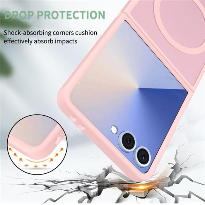 Bild 3,  Samsung Galaxy Z Flip 7 Skal MagSafe Skin Touch Rosa