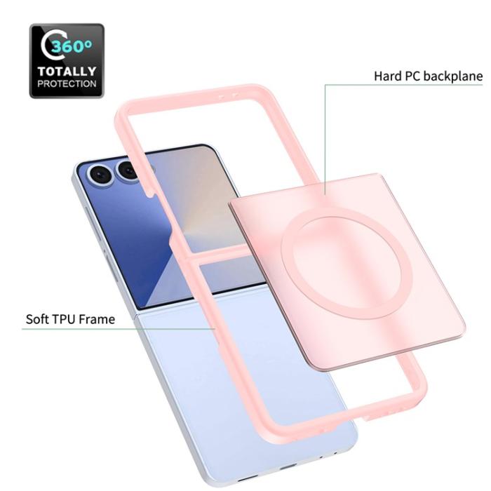 Bild 5,  Samsung Galaxy Z Flip 7 Skal MagSafe Skin Touch Rosa