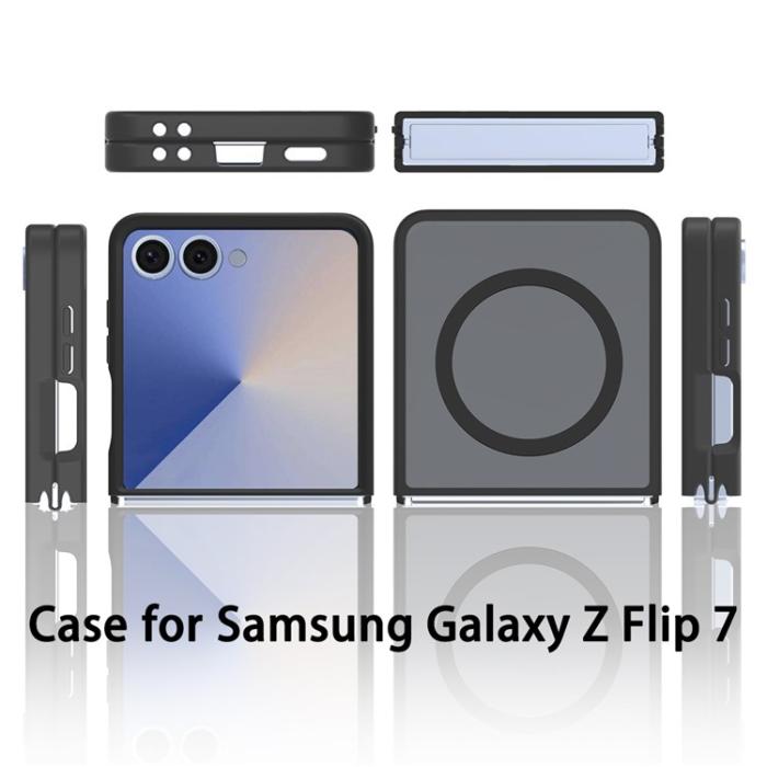 Bild 6,  Samsung Galaxy Z Flip 7 Skal MagSafe Skin Touch Rosa