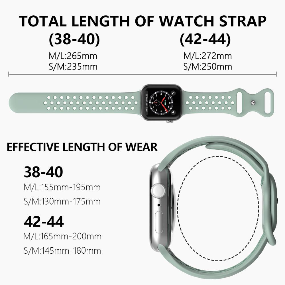 ColorPop Sportarmband Dual-Color Apple Watch 42/41/40/38 mm (M/L) Grön