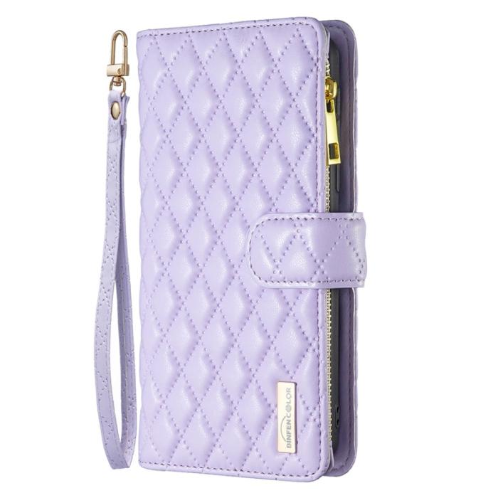 Bild 6, BINFEN BINFEN Galaxy S24 FE Fodral Diamond Multifunktionell Lila