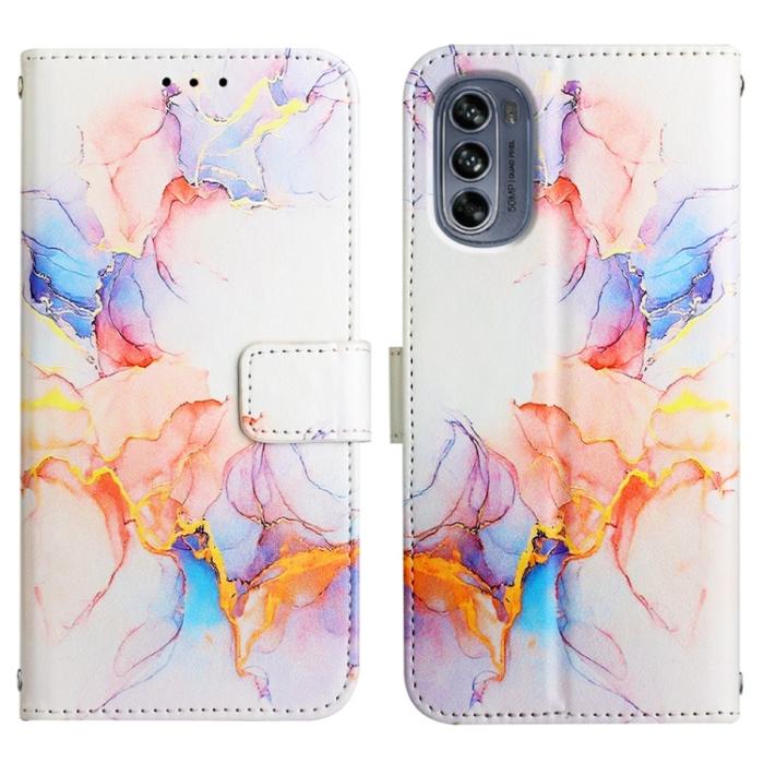 Bild 2,  Motorola Moto G62 5G Fodral Marmor Vit