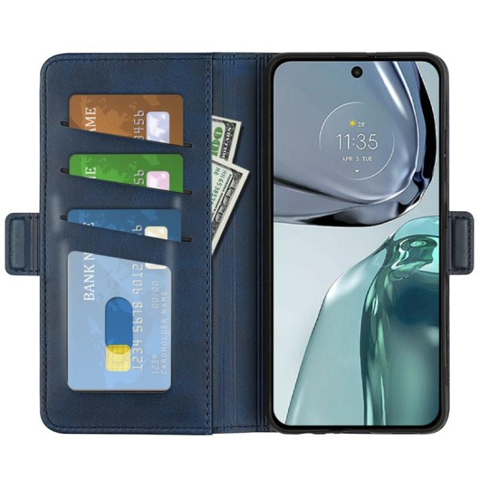 Bild 4,  Motorola Moto G62 5G Fodral Magnetisk Stängning Blå