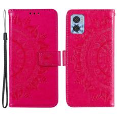  Motorola Moto E22i Fodral Mandala L&auml;der Rosa