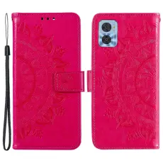  Motorola Moto E22i Fodral Mandala L&auml;der Rosa