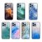  iPhone 15 Pro Skal Marmor Härdat Glas Waves