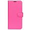  Samsung Galaxy S24 Plus Fodral Litchi Textur Rosa