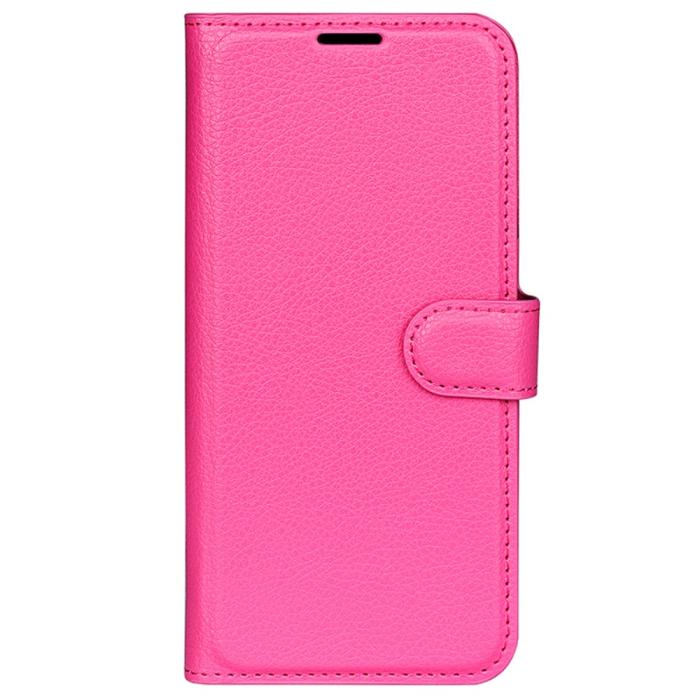Bild 5,  Samsung Galaxy S24 Plus Fodral Litchi Textur Rosa