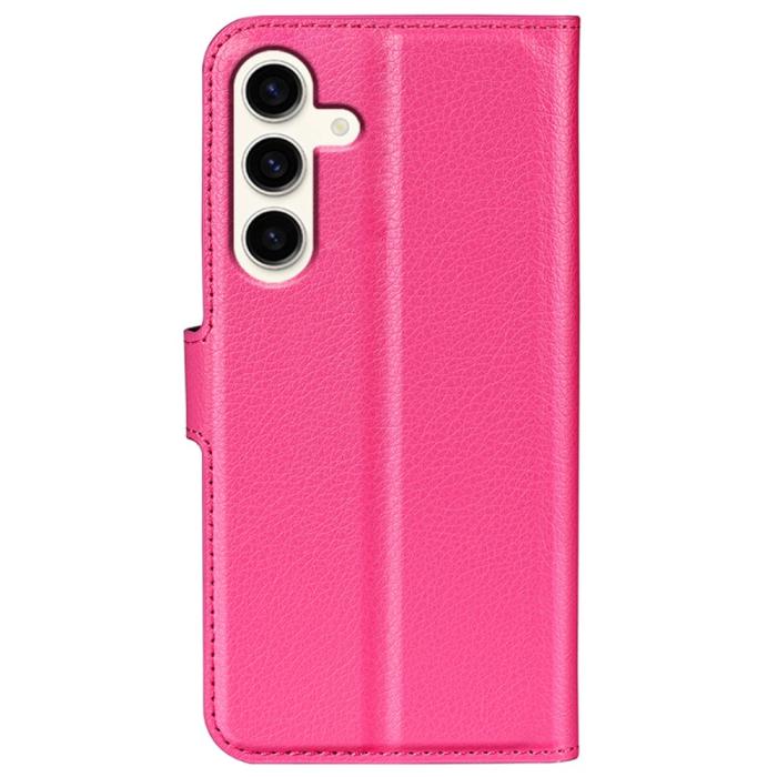 Bild 6,  Samsung Galaxy S24 Plus Fodral Litchi Textur Rosa