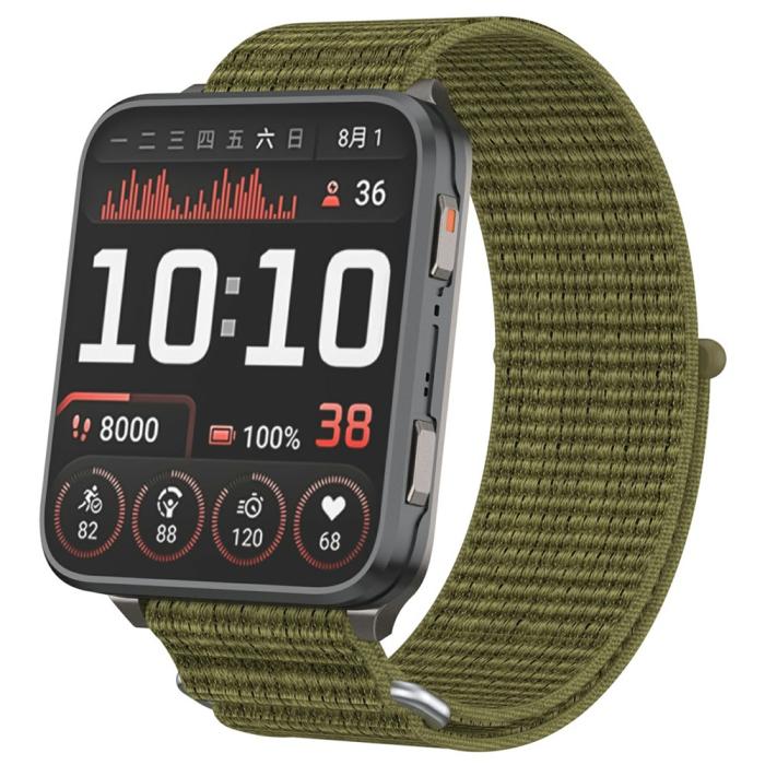 Bild 2,  Garmin Venu X1 Armband Nylon Loop Oliv Grön