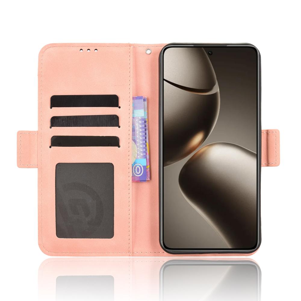  Xiaomi 15T Fodral Med Avtagbart Kortfack Rosa