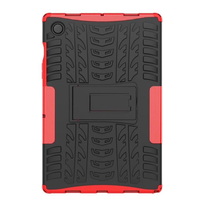 Bild 2,  Samsung Galaxy Tab A8 10.5 (2021) Skal Rugged Kickstand Armor Röd