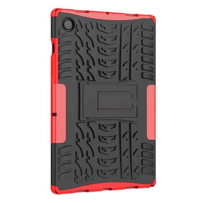 Bild 3,  Samsung Galaxy Tab A8 10.5 (2021) Skal Rugged Kickstand Armor Röd