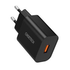 Choetech Choetech 18W PD USB-A V&auml;ggladdare Svart