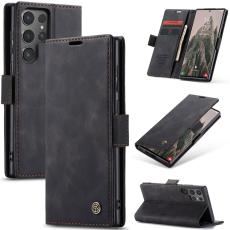 CASEME CASEME Samsung Galaxy S25 Ultra Fodral Retro L&auml;der Svart