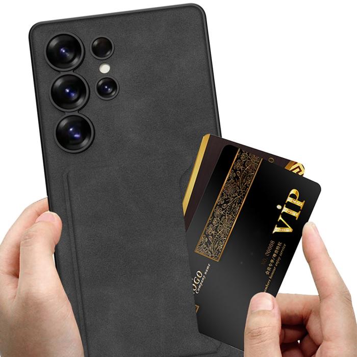 Bild 6, GKK GKK Galaxy S25 Ultra Skal Med Kortfack/Kickstand Läder Svart