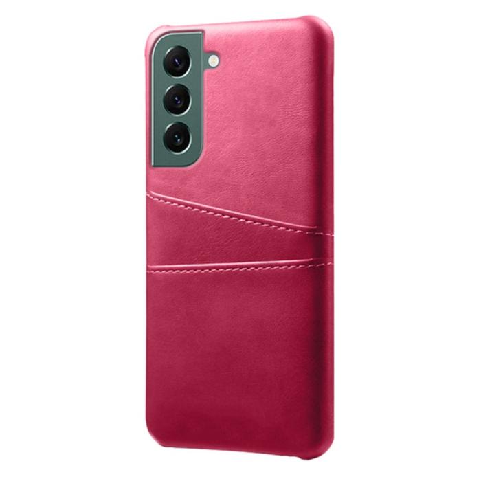 Bild 2,  Samsung Galaxy S24 Läderbelagt Skal Med Kortfack Rosa