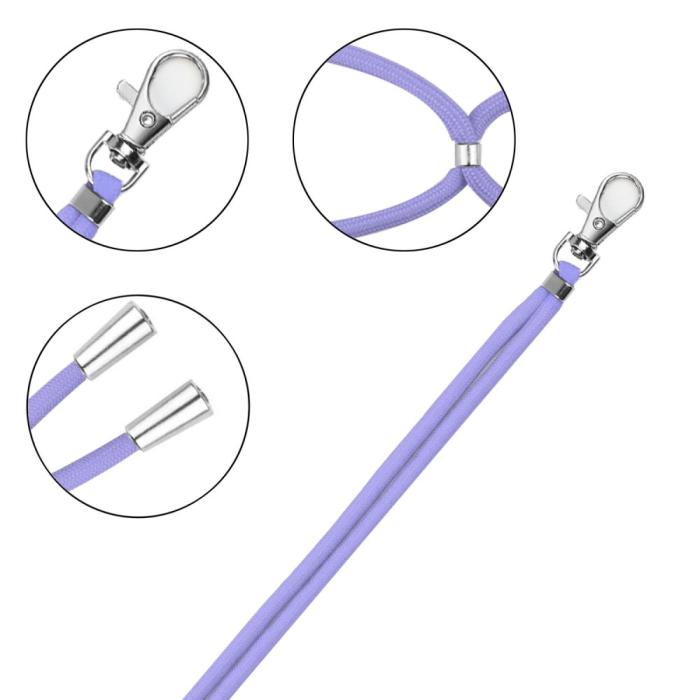 Bild 3,  Mobilsnöre / Mobilhalsband / Mobilhållare Lila