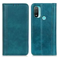  Motorola Moto E20 / E40 Fodral Flip Split L&auml;der Gr&ouml;n