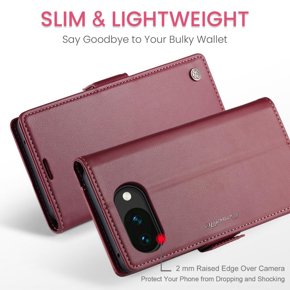 CASEME CASEME Google Pixel 10a Fodral RFID Läder Röd