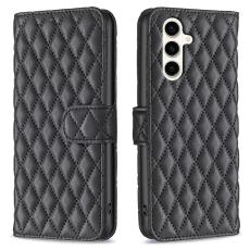  Samsung Galaxy S24 FE Fodral Diamond L&auml;der Svart