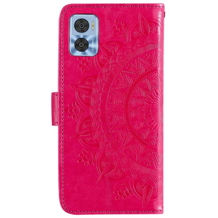 Bild 5,  Motorola Moto E22i Fodral Mandala Läder Rosa