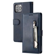  iPhone 12 / 12 Pro - Multifunktionellt L&auml;der Fodral - Bl&aring;
