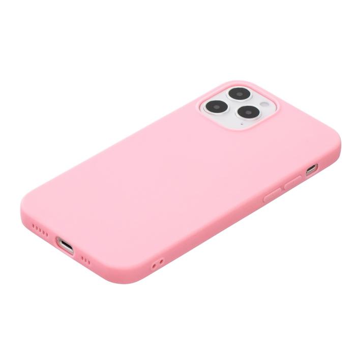 Bild 2,  iPhone 12 / 12 Pro - Solid Matt TPU Skal - Ljus Rosa