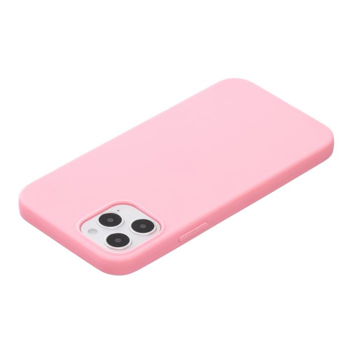 Bild 3,  iPhone 12 / 12 Pro - Solid Matt TPU Skal - Ljus Rosa