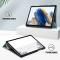  Samsung Galaxy Tab A9 Plus Fodral Tri-Fold PU Läder Svartgrön