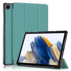  Samsung Galaxy Tab A9 Plus Fodral Tri-Fold PU L&auml;der Svartgr&ouml;n