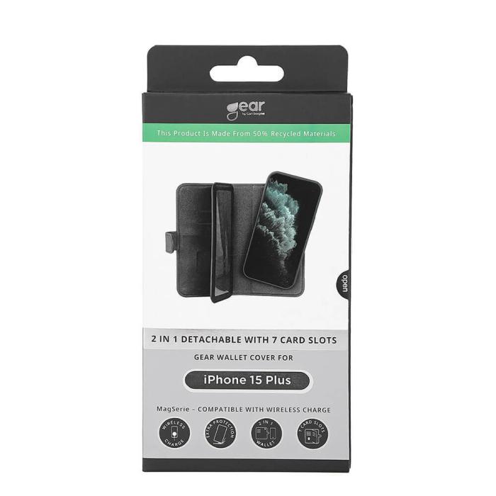 Bild 2, Gear GEAR iPhone 15 Plus 2in1 MagSafe Magnet Fodral / Skal Flerfack Svart