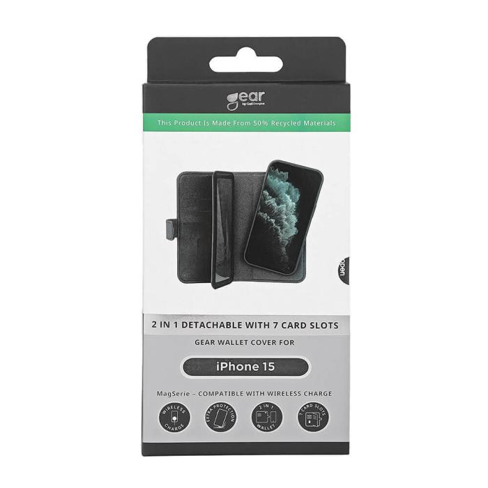Bild 2, Gear GEAR iPhone 15 2in1 MagSafe Magnet Fodral / Skal Flerfack Svart