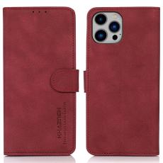 KHAZNEH KHAZNEH iPhone 16 Pro Fodral Matt L&auml;der R&ouml;d