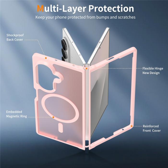 Bild 3,  Samsung Galaxy Z Fold 8 Ultra Skal MagSafe TPU Rosa