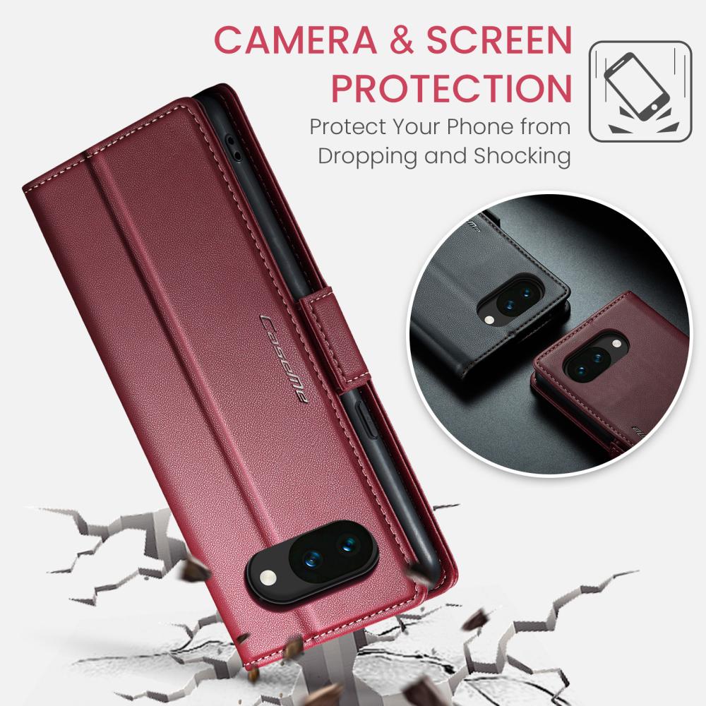 CASEME CASEME Google Pixel 10a Fodral RFID Läder Röd
