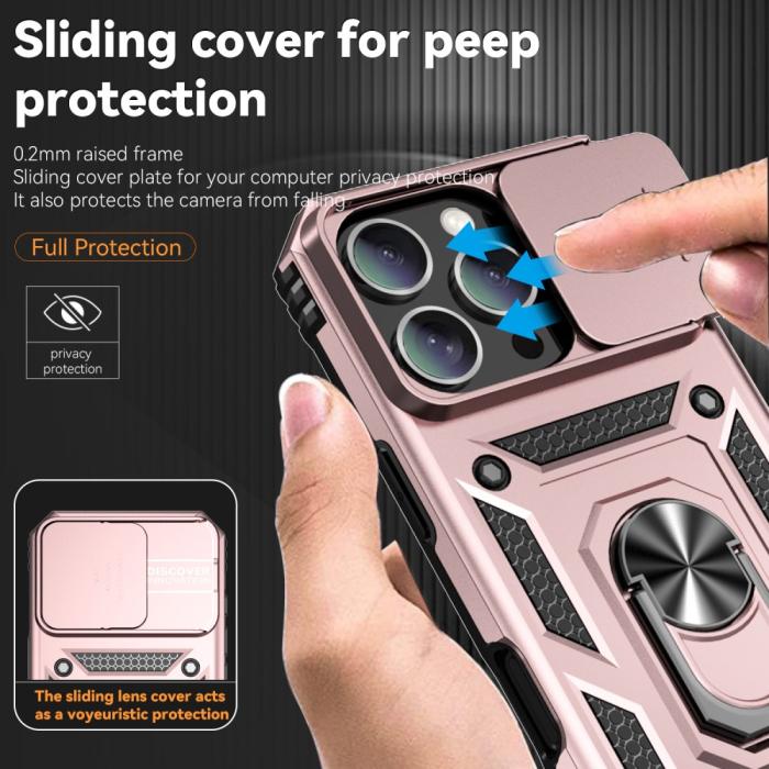 Bild 6,  iPhone 16 Pro Skal CamShield Ring Hybrid Roséguld