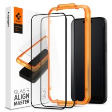Spigen Spigen iPhone 15 2-PACK ALM Glas FC Helt&auml;ckande Sk&auml;rmskydd