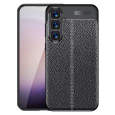  Samsung Galaxy S24 Skal Litchi Textur Svart