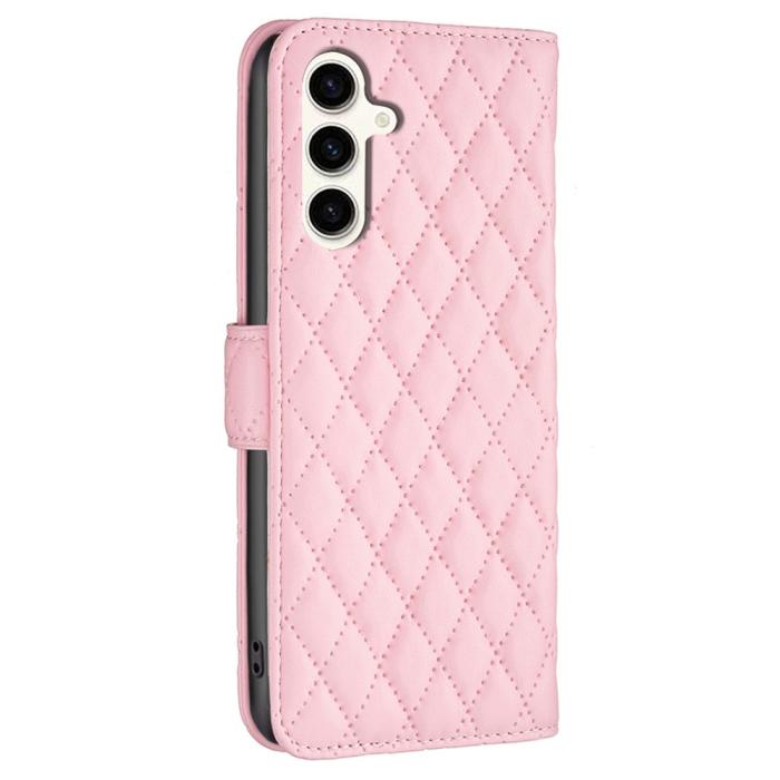 Bild 5,  Samsung Galaxy S24 FE Fodral Diamond Läder Rosa