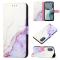  Motorola Moto G62 5G Fodral Marmor Vit/Lila