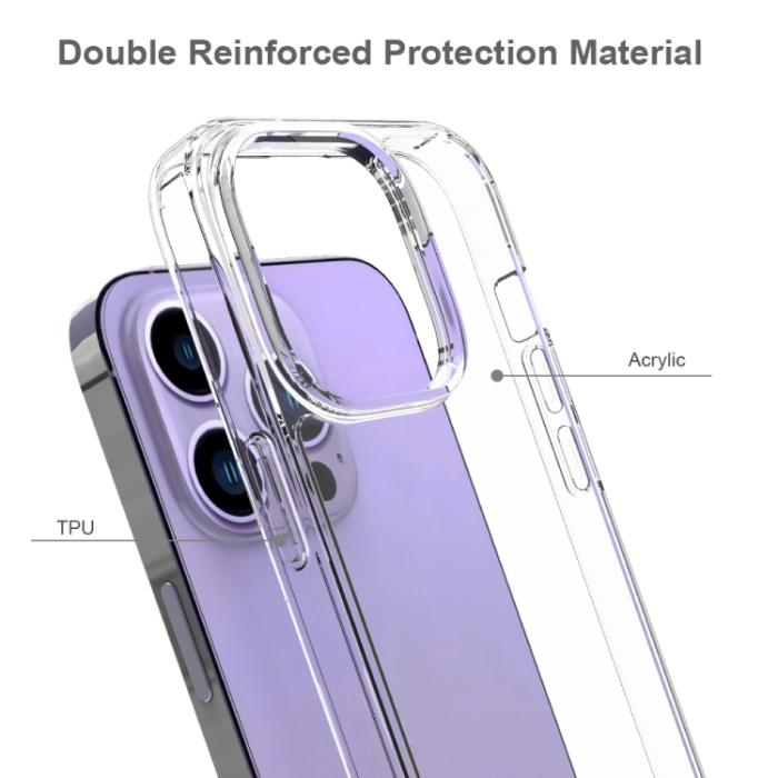Bild 4,  iPhone 14 Pro Max Skal Shockproof Hybrid Akryl/TPU Svart