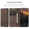 CASEME CASEME Samsung Galaxy S25 Plus Fodral Flip Retro Läder Mörk Brun