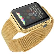  Milanese Loop Metall Armband Apple Watch 42/44/45/46/49 mm Guld
