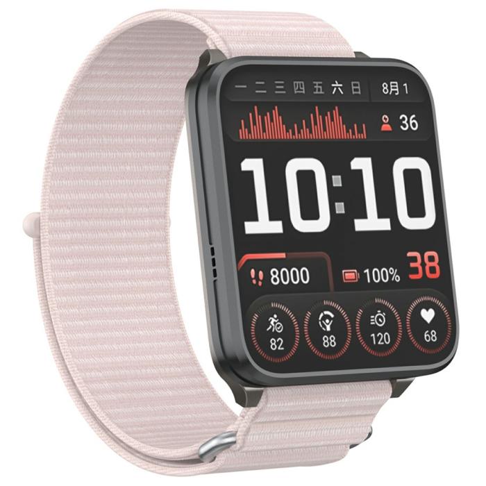 Bild 3,  Garmin Venu X1 Armband Nylon Loop Ljus Rosa