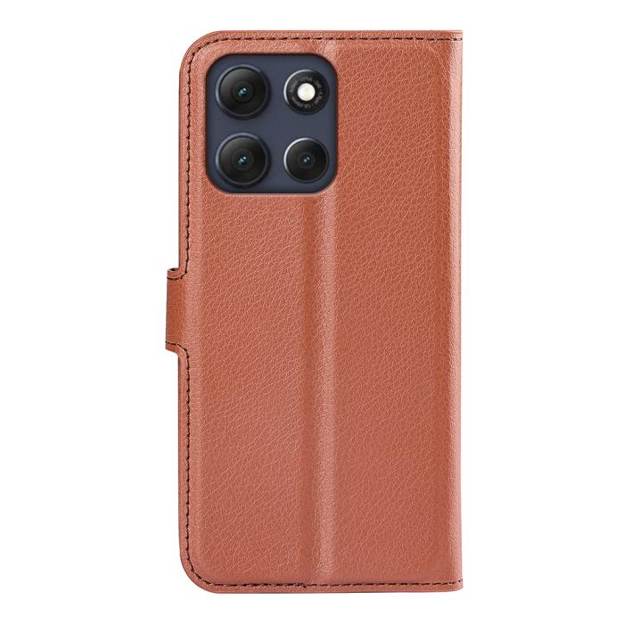 Bild 3,  Motorola Moto G86 5G Fodral Litchi Läder Brun