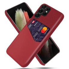 KSQ KSQ Samsung Galaxy S22 Ultra Skal Med Kortfack R&ouml;d