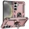  Samsung Galaxy S25 Skal Armor Ring Hybrid Roséguld